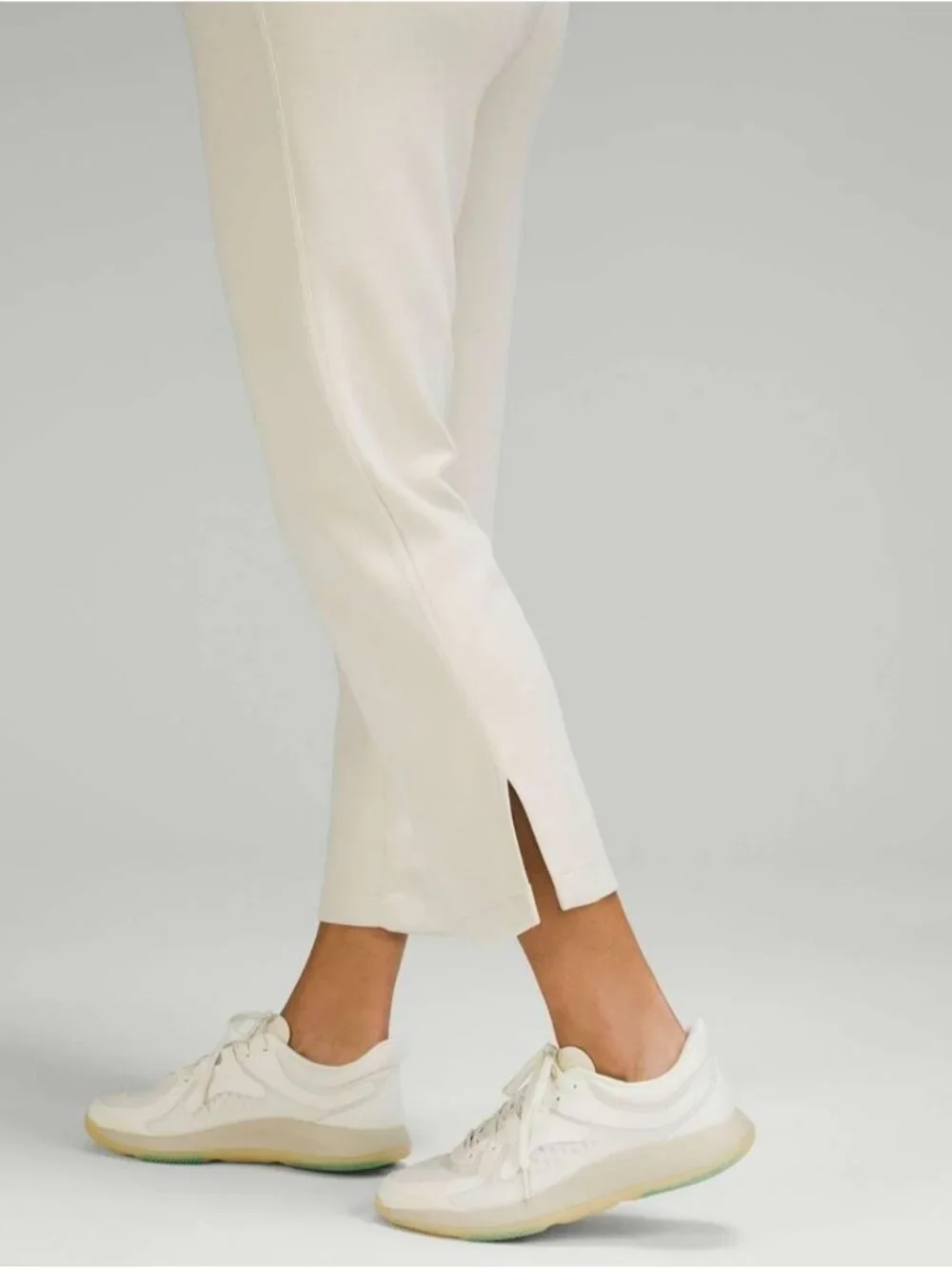 Lululemon Brushed Softstreme Split-Hem High-Rise CropNatural Ivory * Flaw
